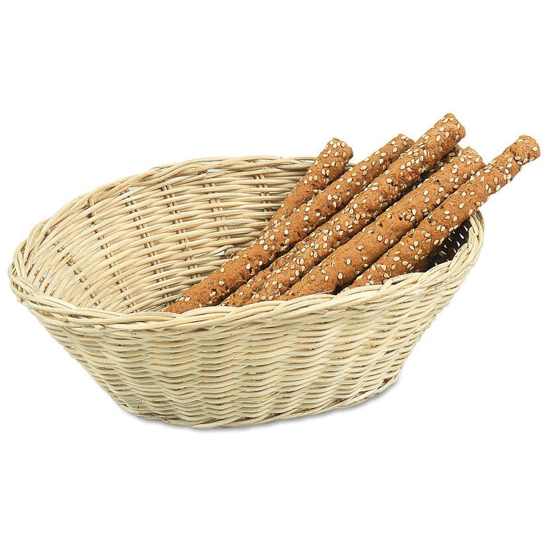Bread Basket - Rattan Core in Natural Color-One Dozen - Chefwareessentials.com