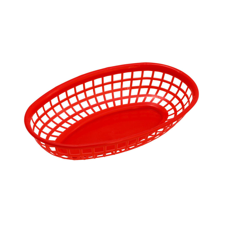 Flat Bottom Oval Fast Food Baskets-One Dozen Per Pack - Chefwareessentials.com