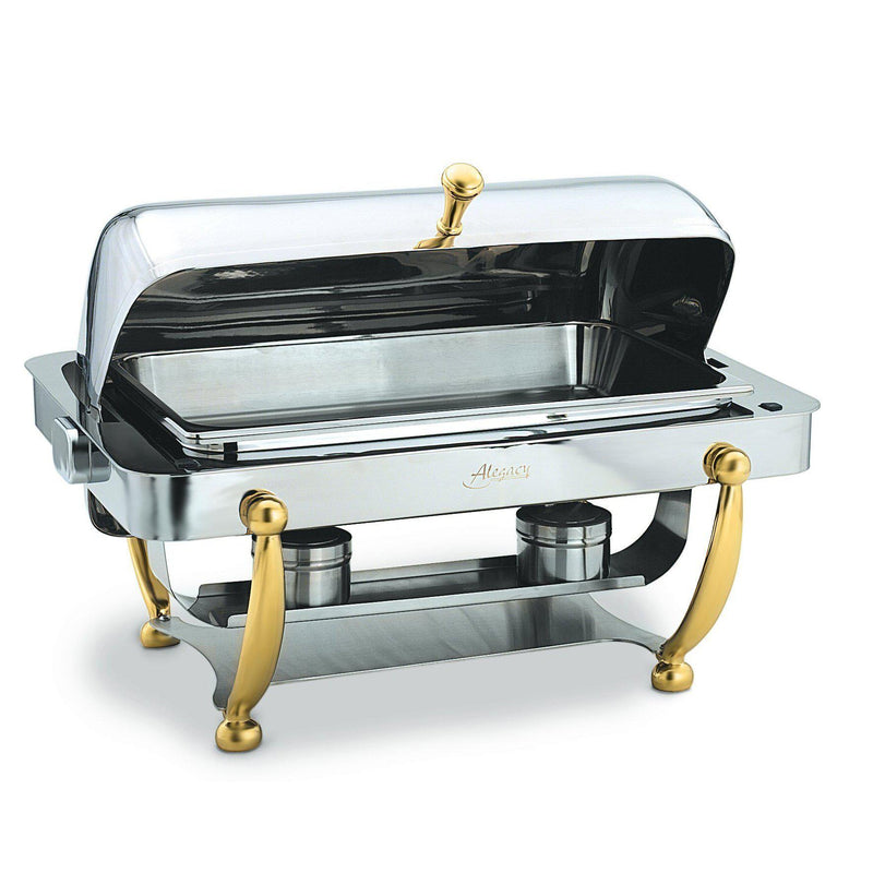 Full-Size Dome Cover Savoir™ Chafer w/Brass Legs - Chefwareessentials.com