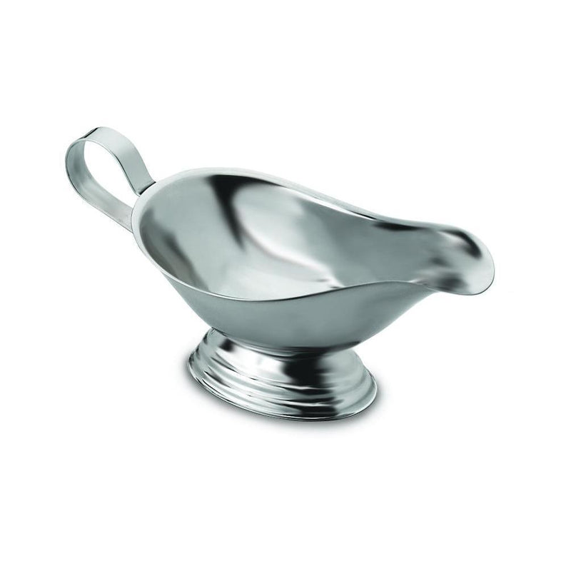 Gravy Boat with Stepped Bottom, Stainless Steel - Chefwareessentials.com