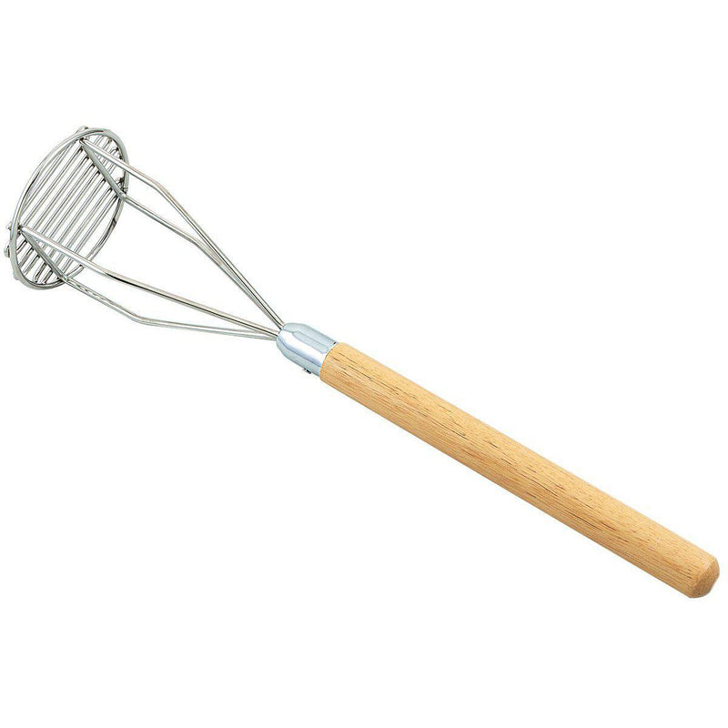 Masher-Round Face/Wood Handle - Chefwareessentials.com