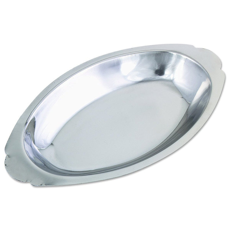 Oval Au Gratin Dish - Stainless Steel - Chefwareessentials.com