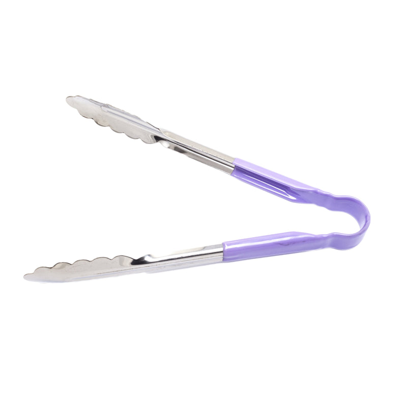 Stainless Steel Tongs, Purple - Chefwareessentials.com