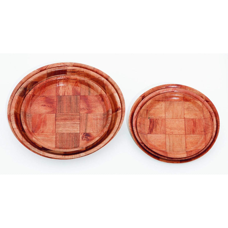 Woven Wood Plates & Trays - Chefwareessentials.com
